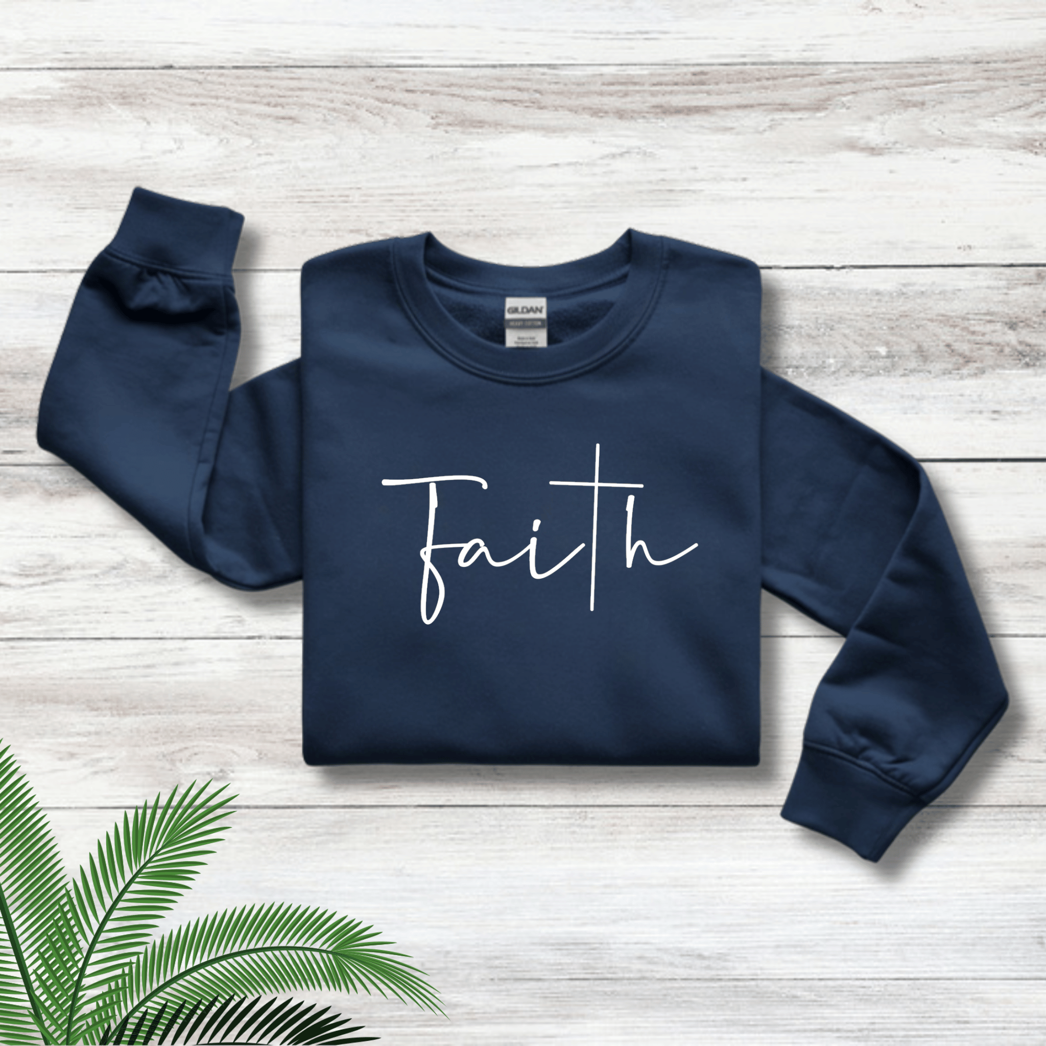 Faith Sweatshirt — Handwritten Faith Crewneck for Christian Gifts