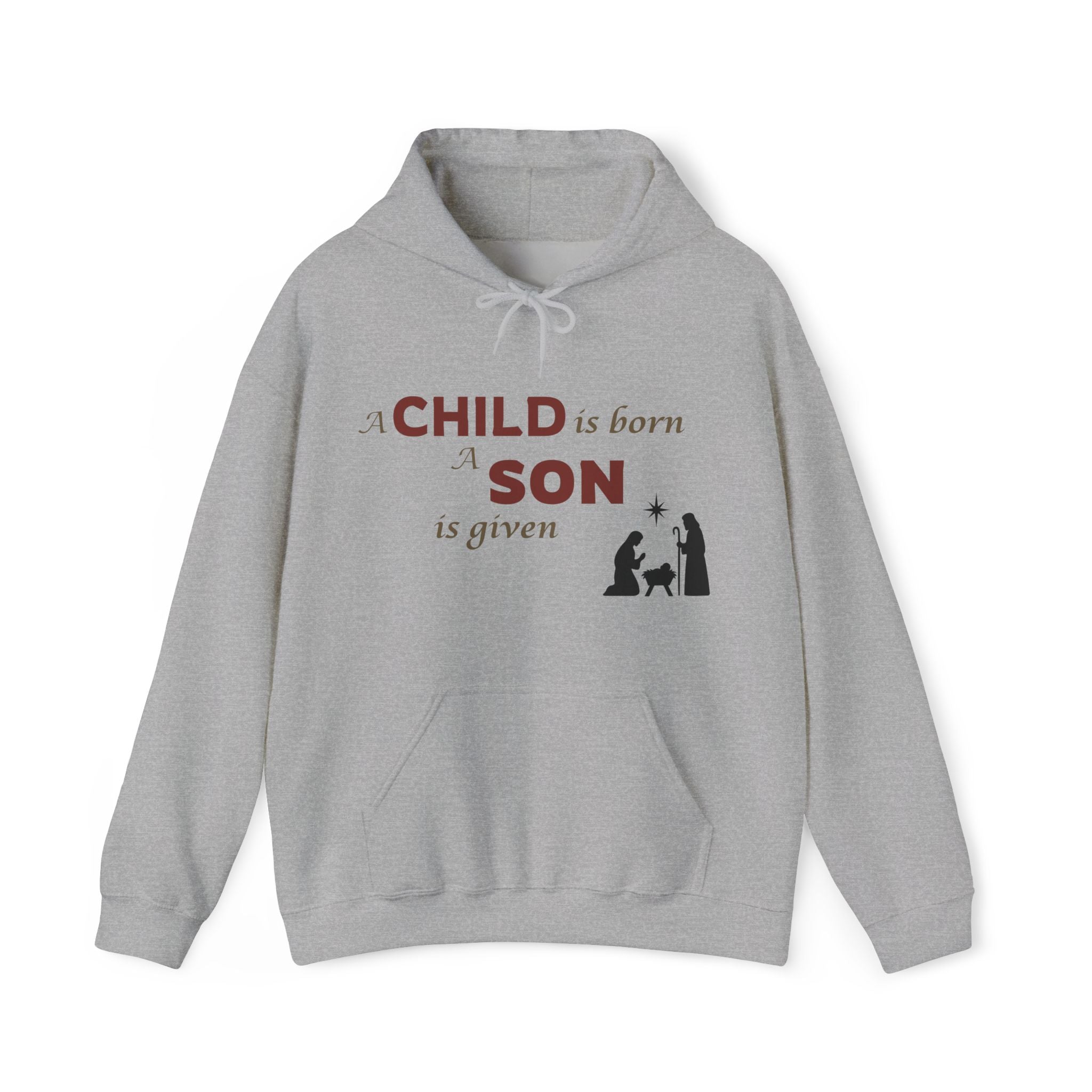 Nativity Hoodie – "To Us a Child Is Born"