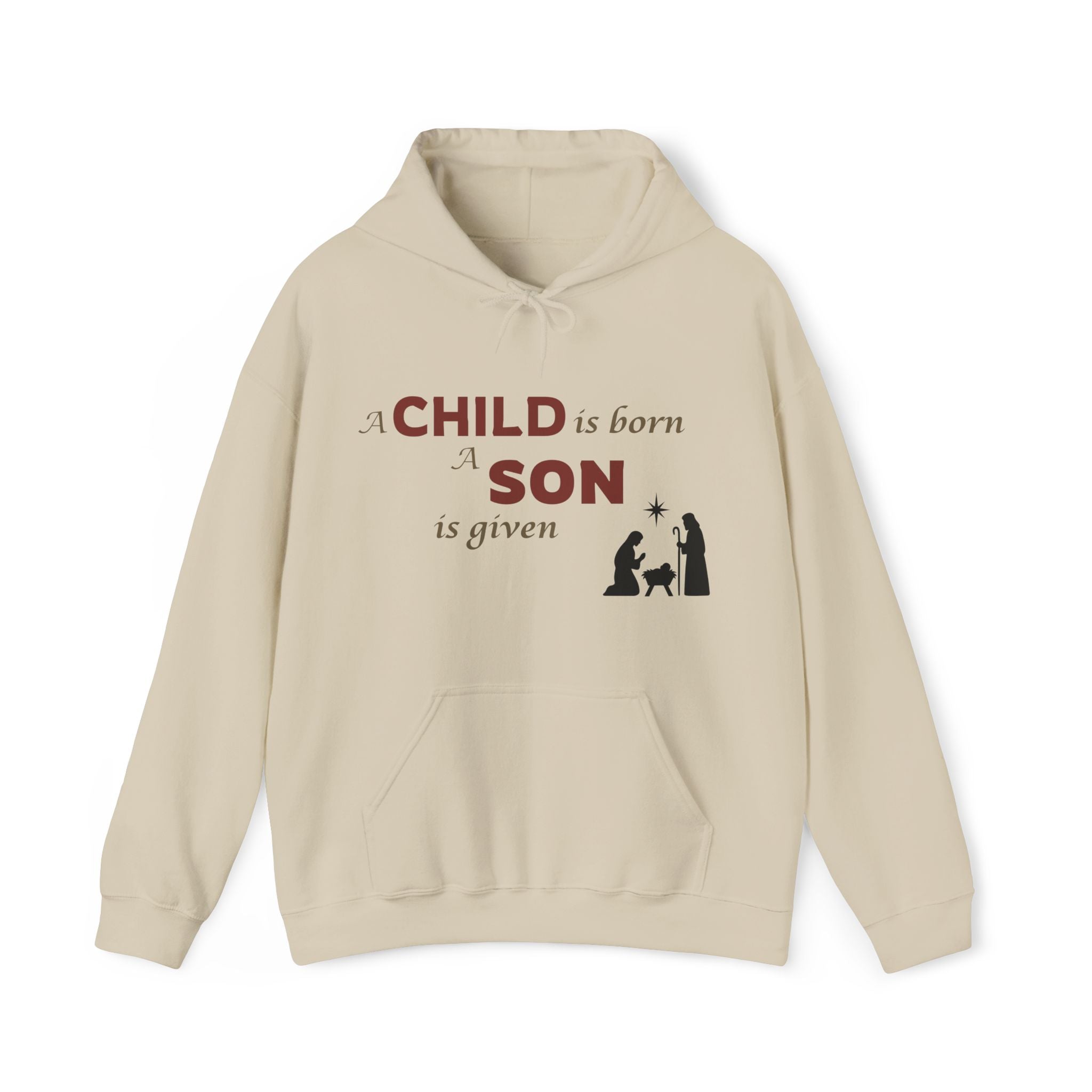 Nativity Hoodie – "To Us a Child Is Born"