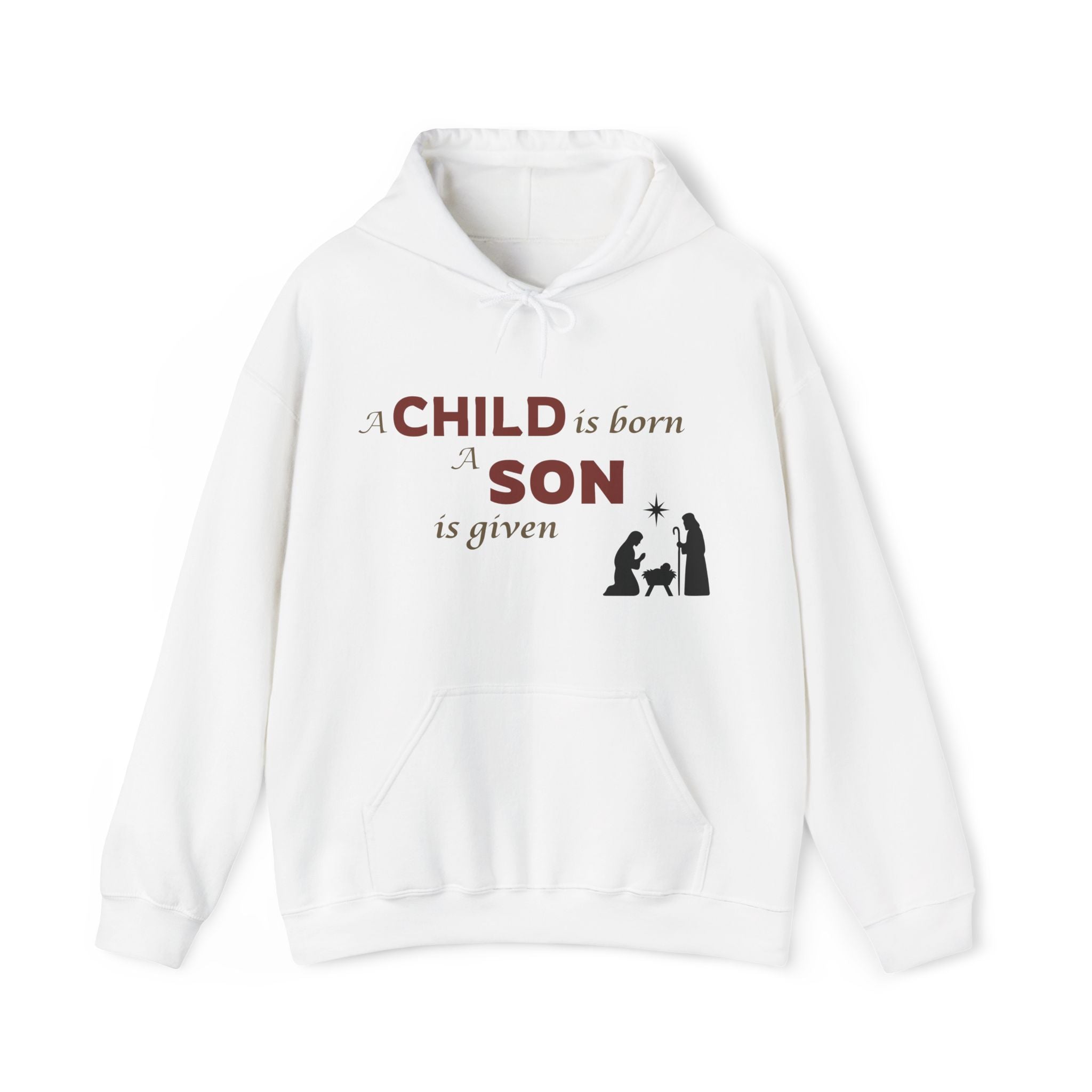 Nativity Hoodie – "To Us a Child Is Born"