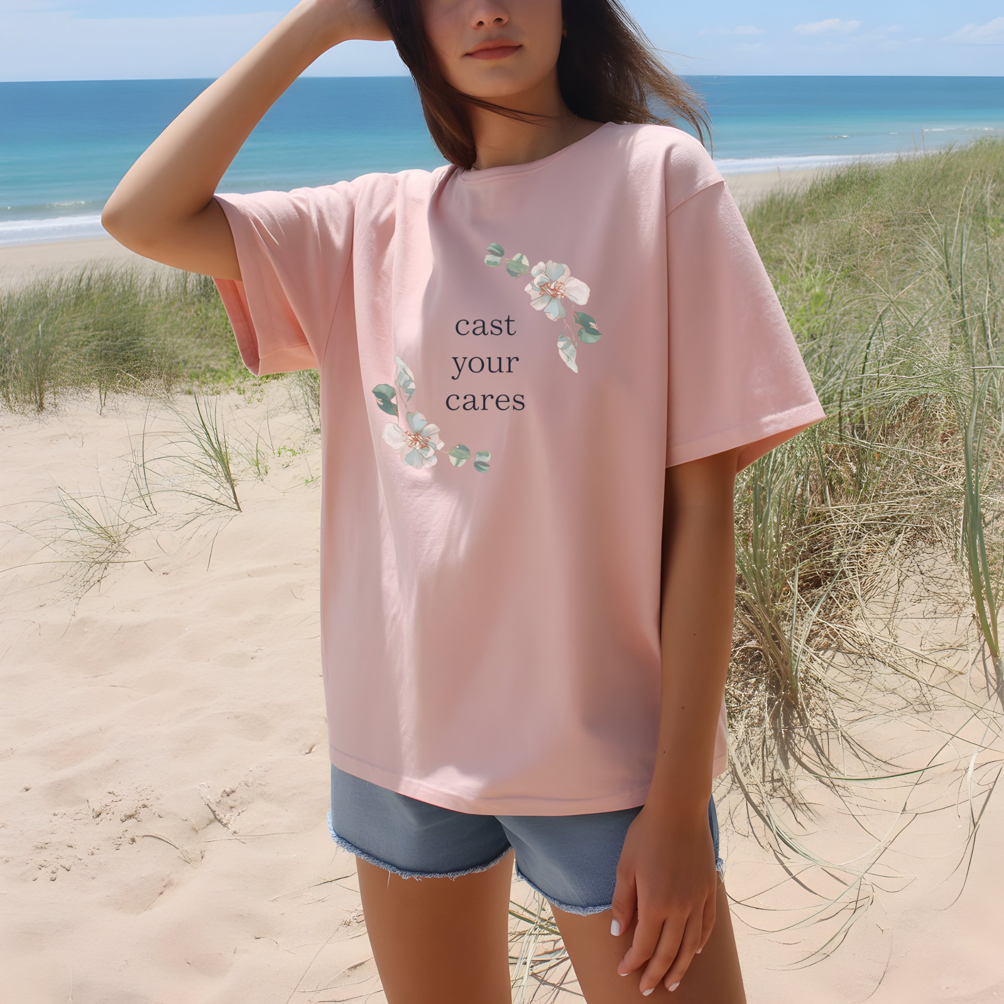 Cast Your Cares Floral T-Shirt