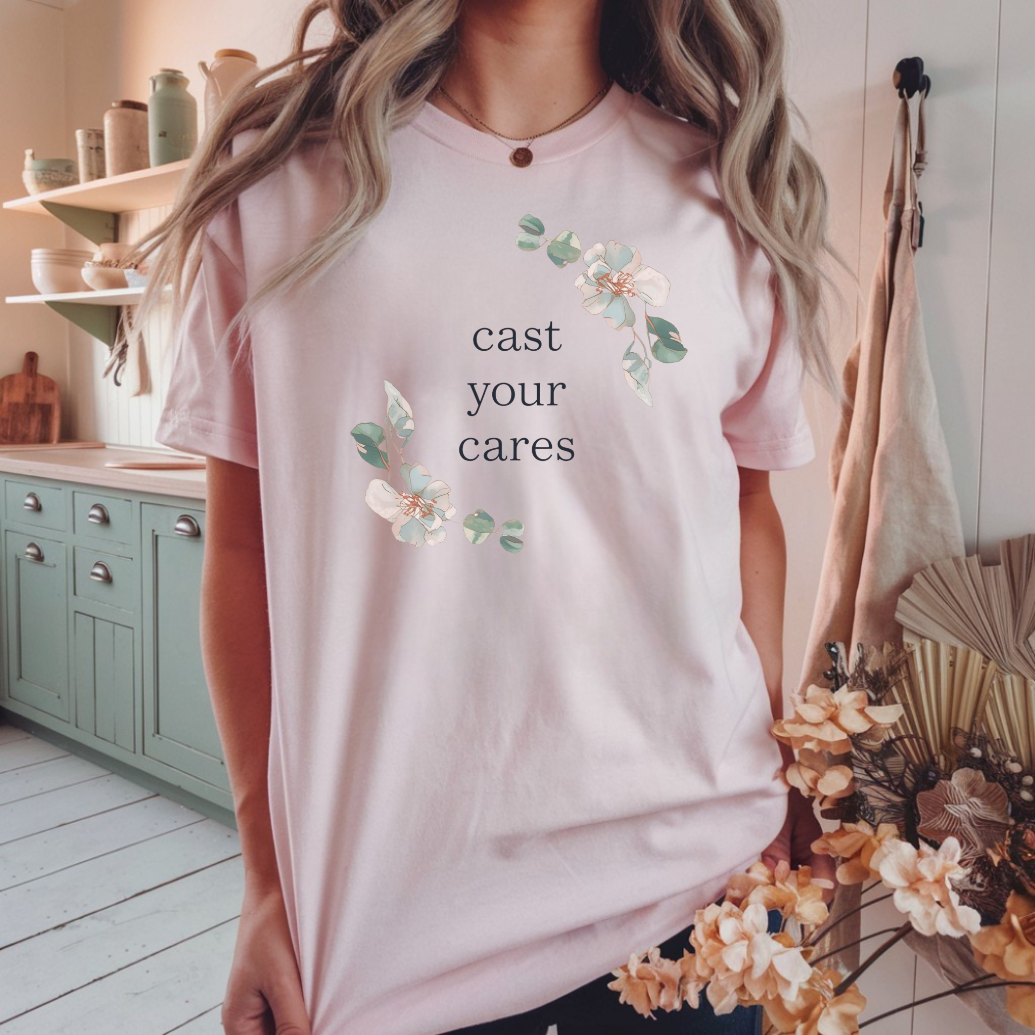 Cast Your Cares Floral T-Shirt