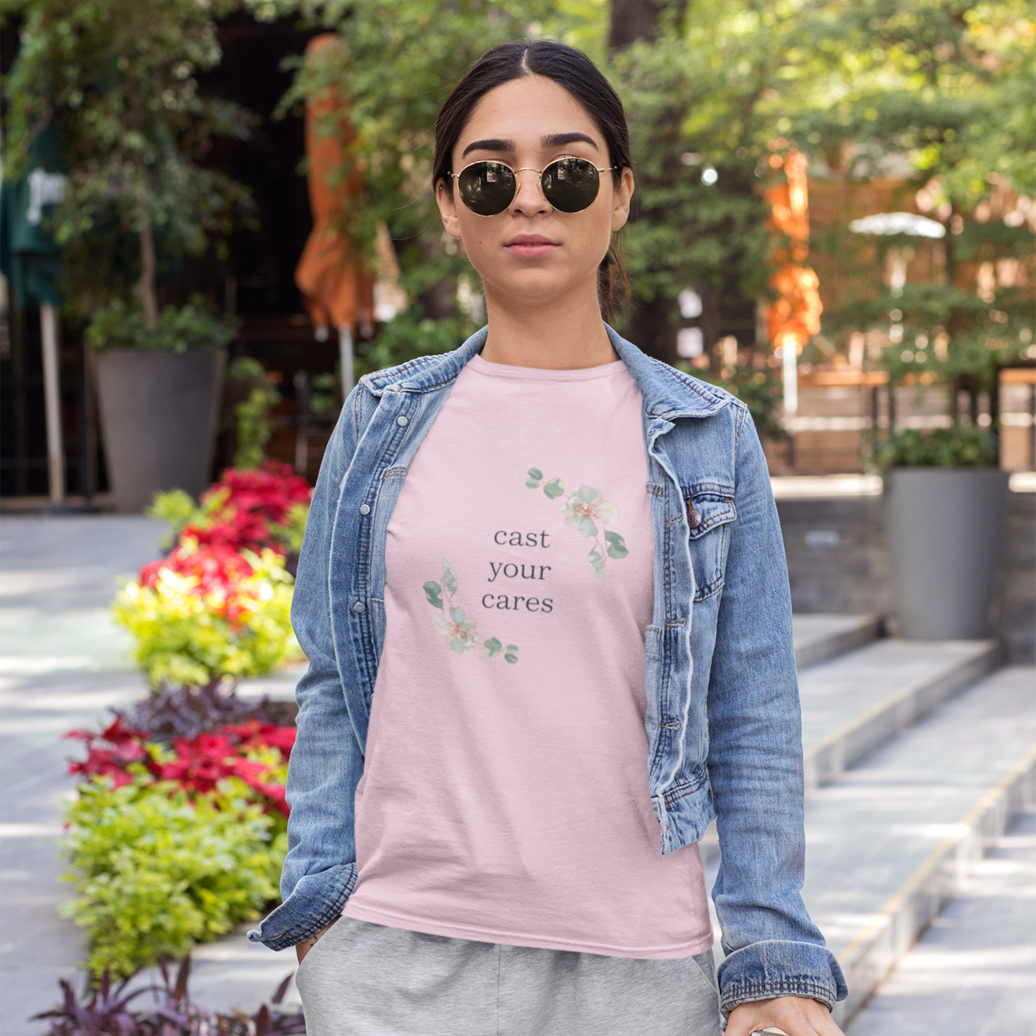 Cast Your Cares Floral T-Shirt