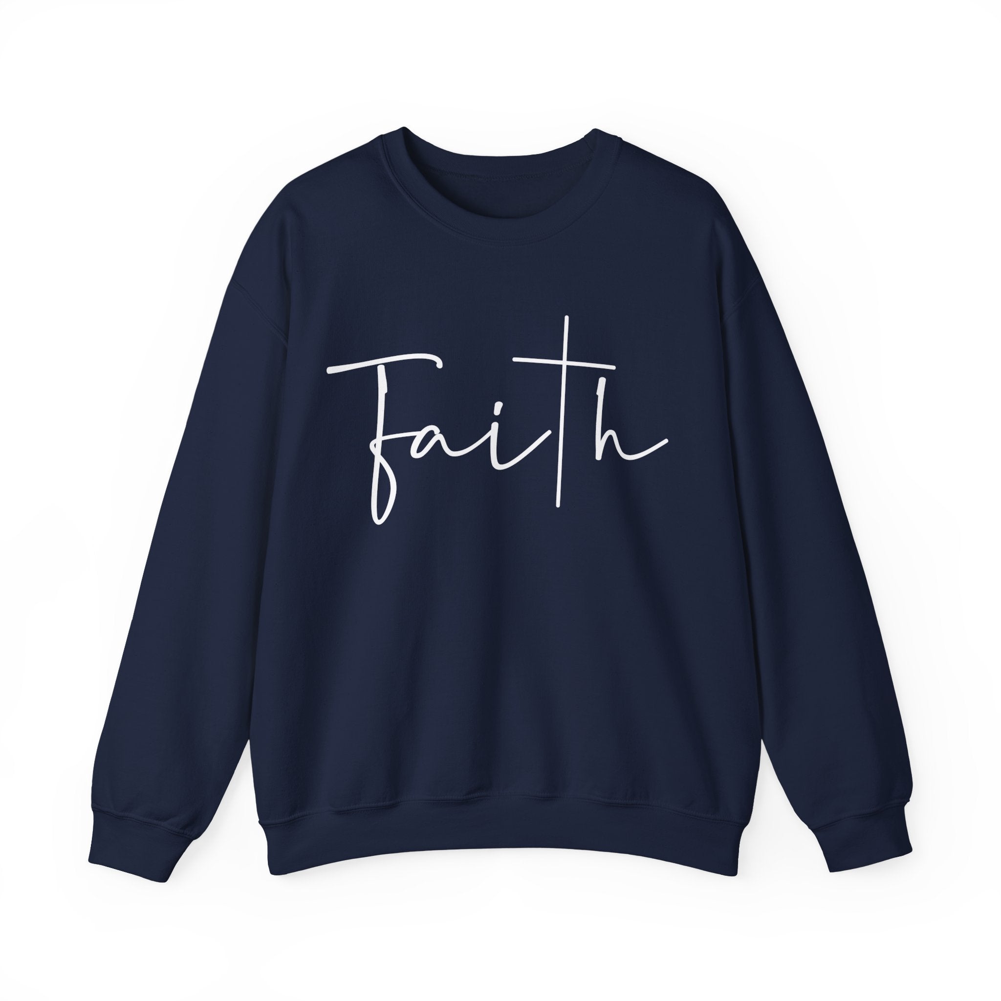 Faith Sweatshirt — Handwritten Faith Crewneck for Christian Gifts