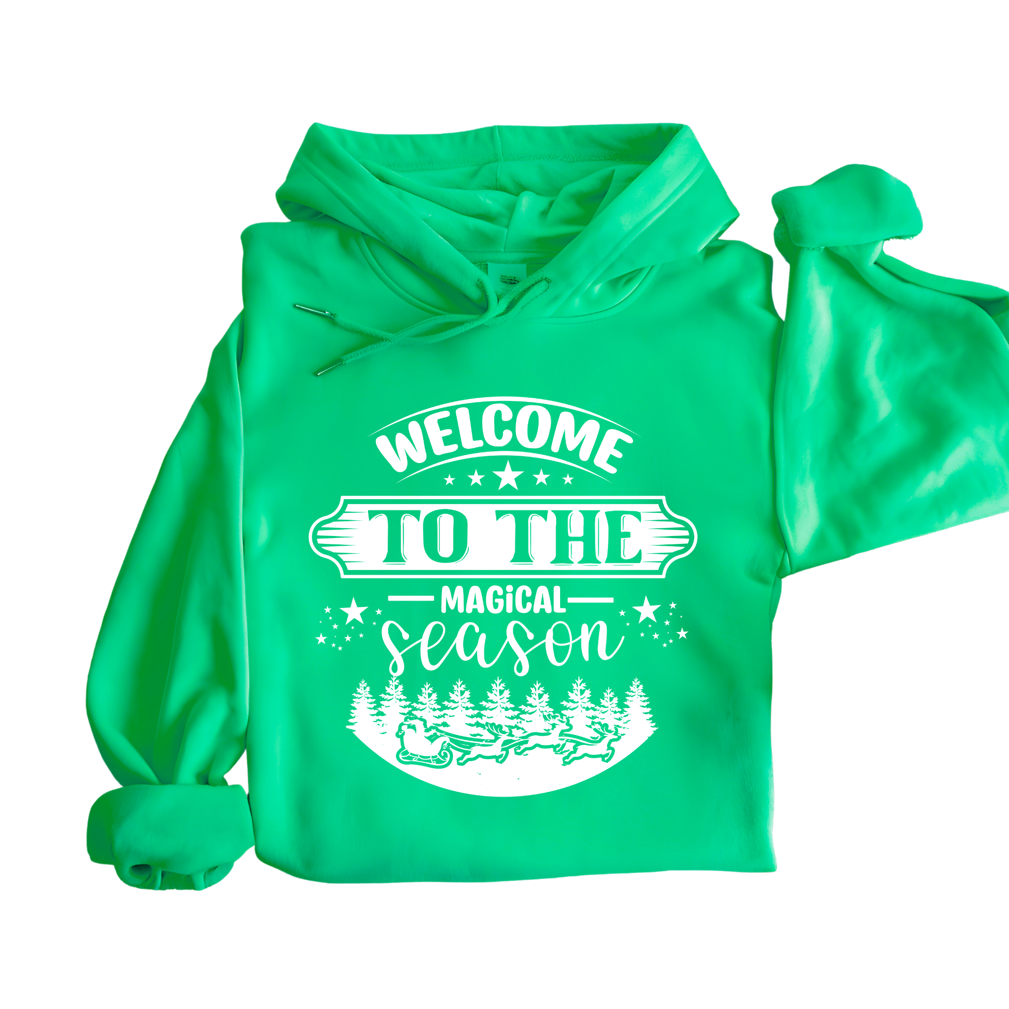 Welcome to the Magical Season Hoodie – Christmas Winter Forest Sweatshirt