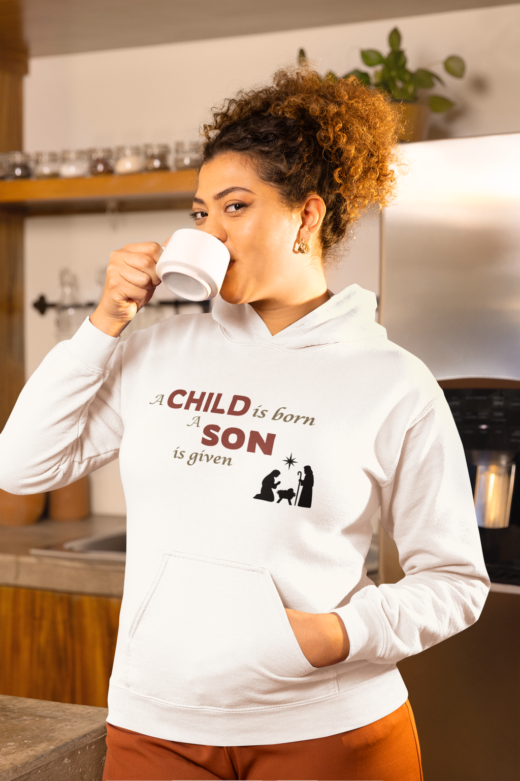 Nativity Hoodie – "To Us a Child Is Born"