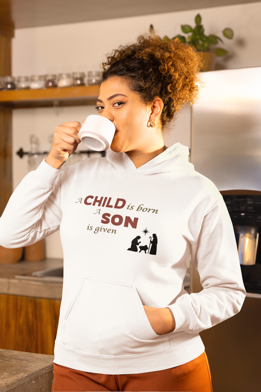 Nativity Hoodie – "To Us a Child Is Born"